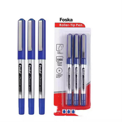  - Pack Of 3 0.5mm Bullet Tip Roller Tip Blue Pens