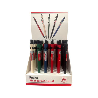 Pack Of 36 0.5mm Metal Mechanical Pencils With Eraser from B&Q