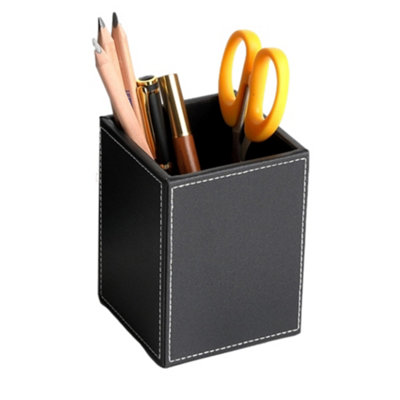 Black Desktop Organiser Stationery Pen Pot from B&Q