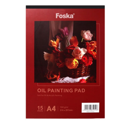  - A4 15 Sheets Top Glued Open Oil Painting Pad
