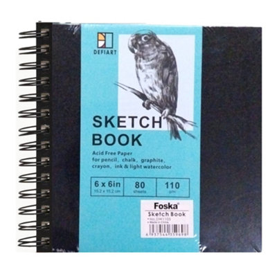 Spiral Sketch Book 15.2 X 15.2Cm from B&Q