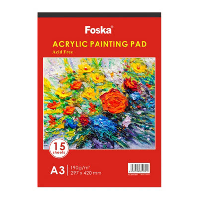  - A3 Top Glued Open Acrylic Painting Pad