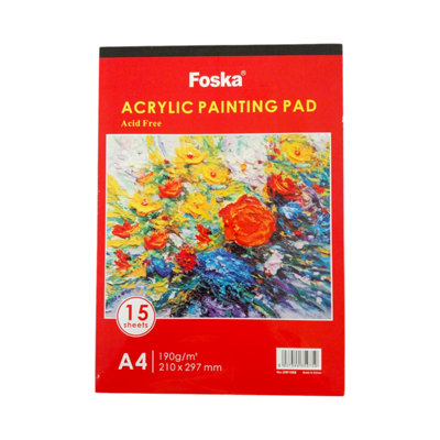  - A4 Top Glued Open Acrylic Painting Pad