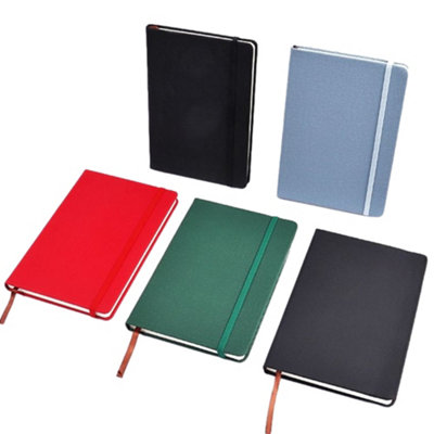 Single A5 96 Sheets Ruled PU Leather Hardcover Notebook with Elastic Closure - Image 3
