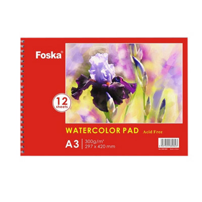  - A3 Side Spiral Open Watercolor Pad