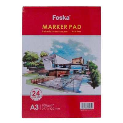  - A3 24 Sheets Top Glued Open Marker Pad