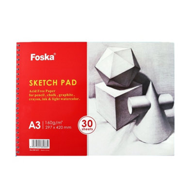  - A3 Side Spiral Open Sketch Pad