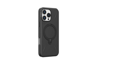 Torras Ostand Spin Fusion Case For Iphone 16 Pro Max Black from B&Q