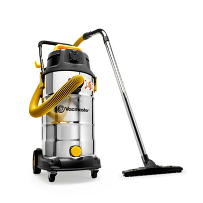 Vacmaster 38L L Class Wet & Dry Vacuum Cleaner With Hepa 13 Filter & Power Take Off - 240V, 1600W Dust Extractor, Corded, Silver B&Q