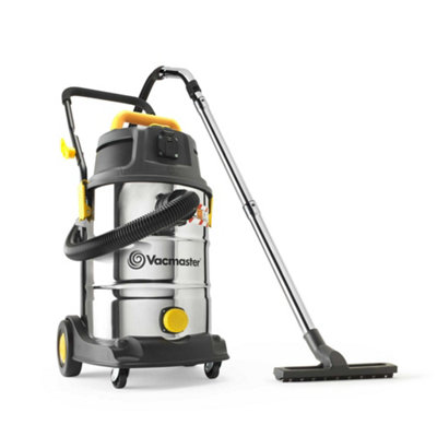 Vacmaster 30L L Class Wet & Dry Vacuum Cleaner With Hepa 13 & Power Take Off - 240V, 1600W Dust Extractor, Corded, Silver B&Q
