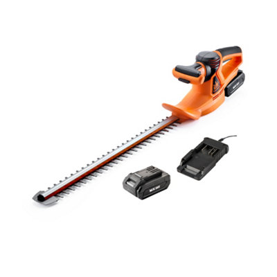 B&Q -  Hedge Trimmer With Mx 24V Battery And ChargerCordless Hedge Trimmer52Cm BladeOrange2 Year Guarantee
