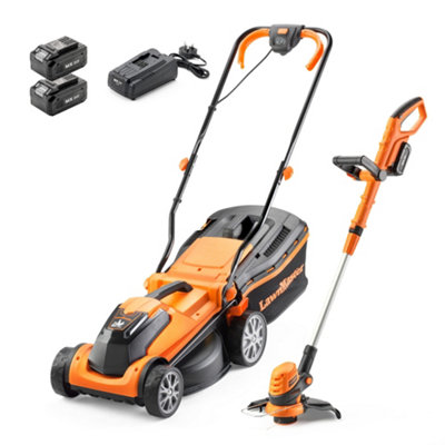 Lawnmaster Mx 24V Cordless Lawn Mower And 25Cm Grass Trimmer Set With Spare Battery - 2 Year Guarantee 34Cm