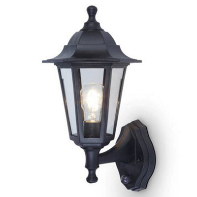 Lutec 5112605346 Coastal Outdoor Vintage Coach Up And Down Lantern Wall LightBlack from B&Q