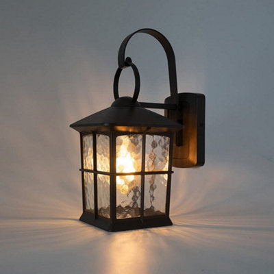  - Lutec Vintage Outdoor Wall Lights Bronze Finish Mount Lantern Light Waterproof Aluminium Rustic Garden Decorative Lamp For Porch