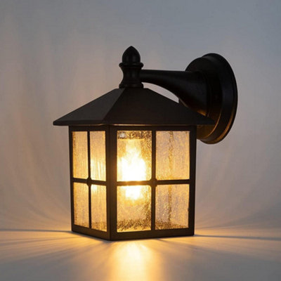  - Lutec Vintage Outdoor Wall Lights Black Mount Lantern Light Waterproof Aluminium Rustic Garden Decorative Lamp For Porch Balcony