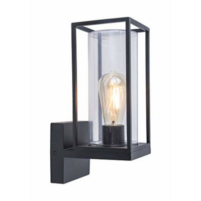 Lutec Flair Outdoor 1 Bulb Wall Light Modern Metal / Glass from B&Q