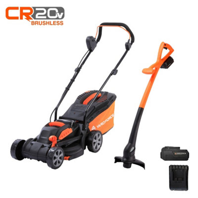 Yard Force 20V 5.0Ah 33Cm Cordless Lawnmower And 25Cm Grass TrimmerCr20 RangeLm C33B & Lt C25B from B&Q