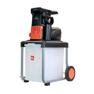 Yard Force 2800W Quiet Garden Shredder With Reverse Function60L Collection Box & 45mm Capacity