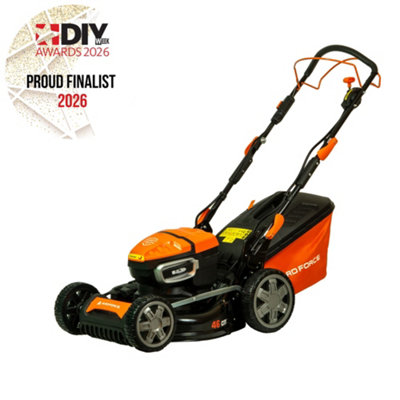 Yard Force 56V Self-Propelled Lawnmower - 46cm Cutting Width - Steel Deck - Orange - Image 4