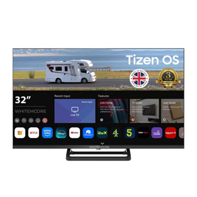 Whitemoore 32 Inch 12V/24V Smart TvTizen OsWifiFreeviewAirplay For Caravan/truck/boat3-Year Warranty from B&Q