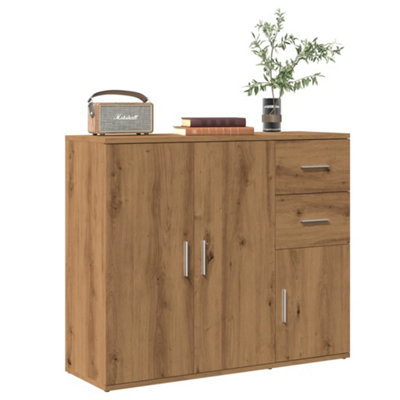 Berkfield Sideboard Artisan Oak 91X29.5x75 Cm Engineered Wood Small