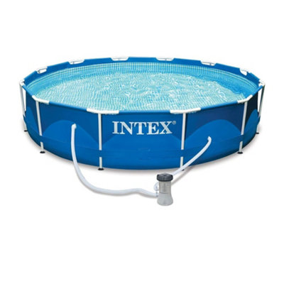 Intex 12Ft X 30In Metal Frame Swimming Pool from B&Q