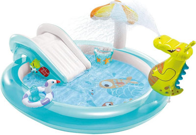 B&Q -  Gator Play Center With Kids Slide And SprayerGarden Fun Games Swimming Paddling Pool