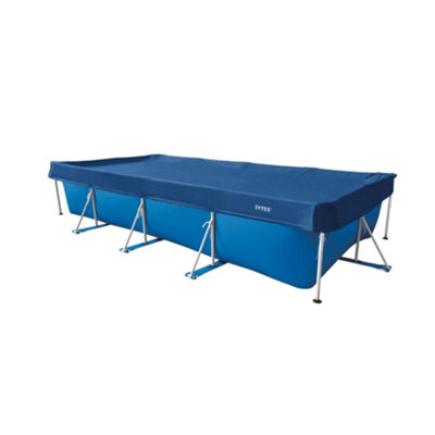 Intex Rectangular Swimming Pool CoverAll Seasons Deluxe Debris Cover Frame Pool 4.5M X 2.2M from B&Q