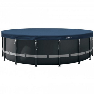 Intex Round Swimming Pool CoverAll Seasons Deluxe Debris Cover Frame Pool 4.88M from B&Q