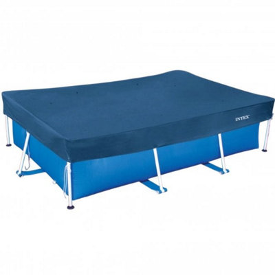 Intex Rectangular Swimming Pool CoverAll Seasons Deluxe Debris Cover Frame Pool 3M X 2M from B&Q