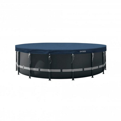 Intex Round Swimming Pool CoverAll Seasons Deluxe Debris Cover Frame Pool 5.49M from B&Q