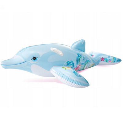 B&Q -  69" X 26" Lil' Dolphin Ride-On Inflatable