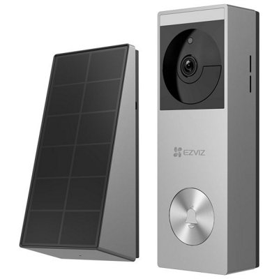 Ezviz Hp3 Pro 2K Battery-Powered Video Doorbell With Solar Panel from B&Q