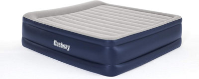 Bestway Inflatable Airbed Mattress, Tritech With Built-In Pump, King, Blue