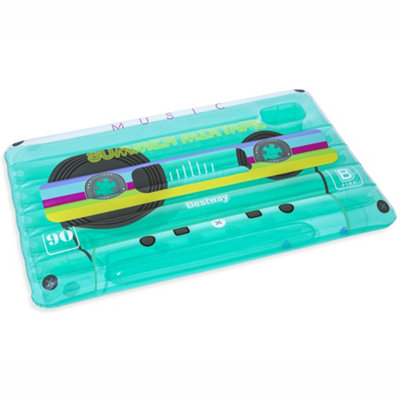 Bestway Retro Beats Multicolour Rectangular Mix Tape Inflatable Lilo