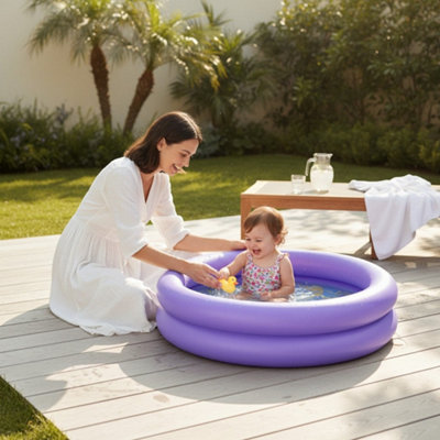  - 24"x 6" Inflatable Kiddie Splash PoolPurple