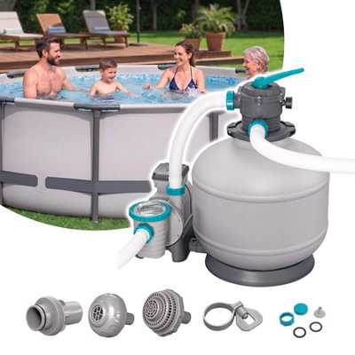 Bestway Flowclear Sand Filter 3000Gal Pool Pump Chemconnect Swimming Pool from B&Q