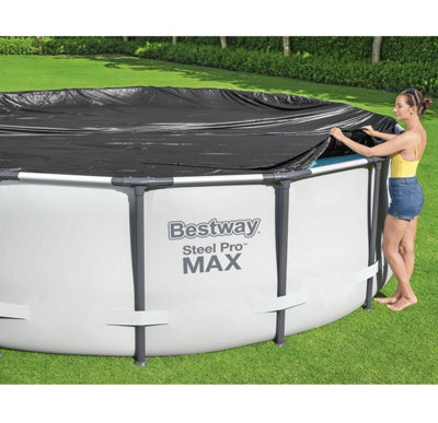 Bestway Flowclear Above Ground 10Ft Steel Frame Swimming Pool Cover from B&Q