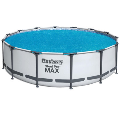 Solar Pool Cover For Steel Pro Max Bestway Flowclear 4.27M Round Above Ground from B&Q