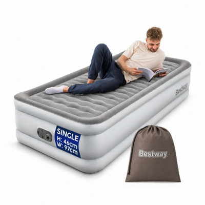 Bestway Tritech Single Airbed With Built-In Pump, Premium Inflatable Airbeds