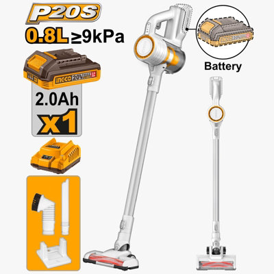 Ingco Vacuum Cleaner 120W Stick Lightweight Cordless 20V Battery from B&Q