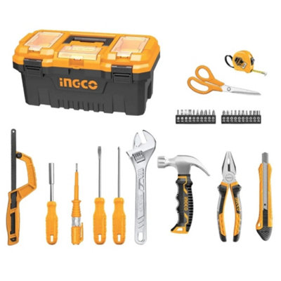Ingco 32 Piece Hand Tool Set With Storage Box from B&Q