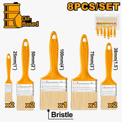 B&Q -  Paint Brush Set For Oil Based Paints8 Piece
