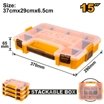 Ingco Plastic Organiser Stackable 15" Small-Parts Storage Box from B&Q