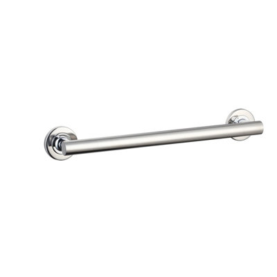 Evekare Linear Silver Effect Straight Wall-Mounted Grab Rail (L)450mm from B&Q