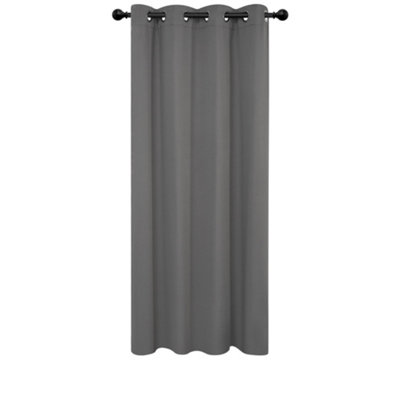 Deconovo Home Decorative Curtain Thermal Insulated Blackout Curtain Material Eyelet Curtain 52"X 84" 1 Panel Light/Grey