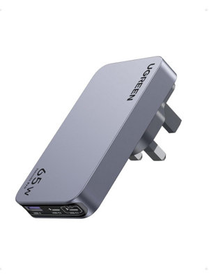 Ugreen Usb C Charger 65 W Fast Plug Nexode Pro 3-Port Gan Travel Adapter With Us / Uk / Eu Plugs Compatible Macbook / AirIpad from B&Q