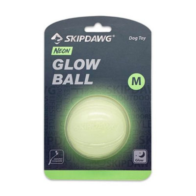 B&Q Dark Skipdawg Neon Glow Ball For Dogs