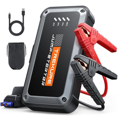 Trekure 4000 A Jump Starter Power Pack12 V Car Battery Booster (Up To 9.0 L Gas Or 8.5 L Diesel Engine)Bank With Led from B&Q