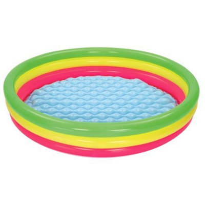 Inflatable Rainbow Paddling Swimming Pool For Children Bestway 51103 152X30Cm from B&Q